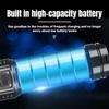 Powerful 5400mah LED Flashlight 3*18650 Battery Zoomable White Laser Torch Type-C Charging Outdoor Camping Tactical Lantern
