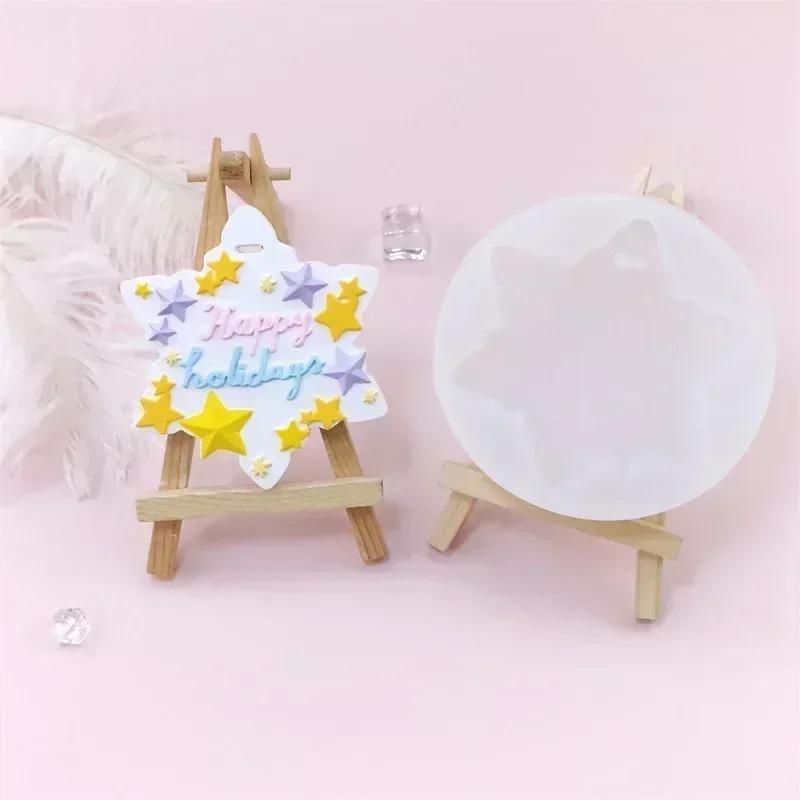 Silicone Mold Star Shaped Reusable Easy Demold for DIY Car Fresheners Aromatherapy Home Decor DIY Craft Molds for Handmade Gifts