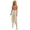 Red Striped Fashion Doll Clothes Set for Barbie Outfits 1/6 Dolls Accessories Crop Top Trousers Pants Kids Toys