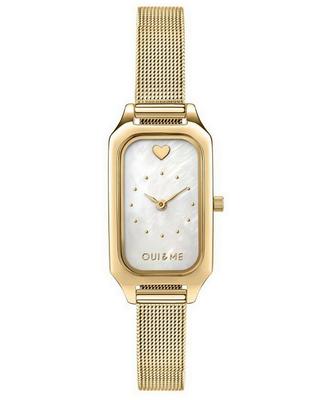 Oui & Me Finette Cadran Blanc Acier Inoxydable Ton Or Quartz ME010198 Montre Femme