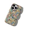 Europe and the United States hot-selling imitation embroidery three-dimensional flower iphone17 magnetic mobile phone case apple 16 two-in-one film 