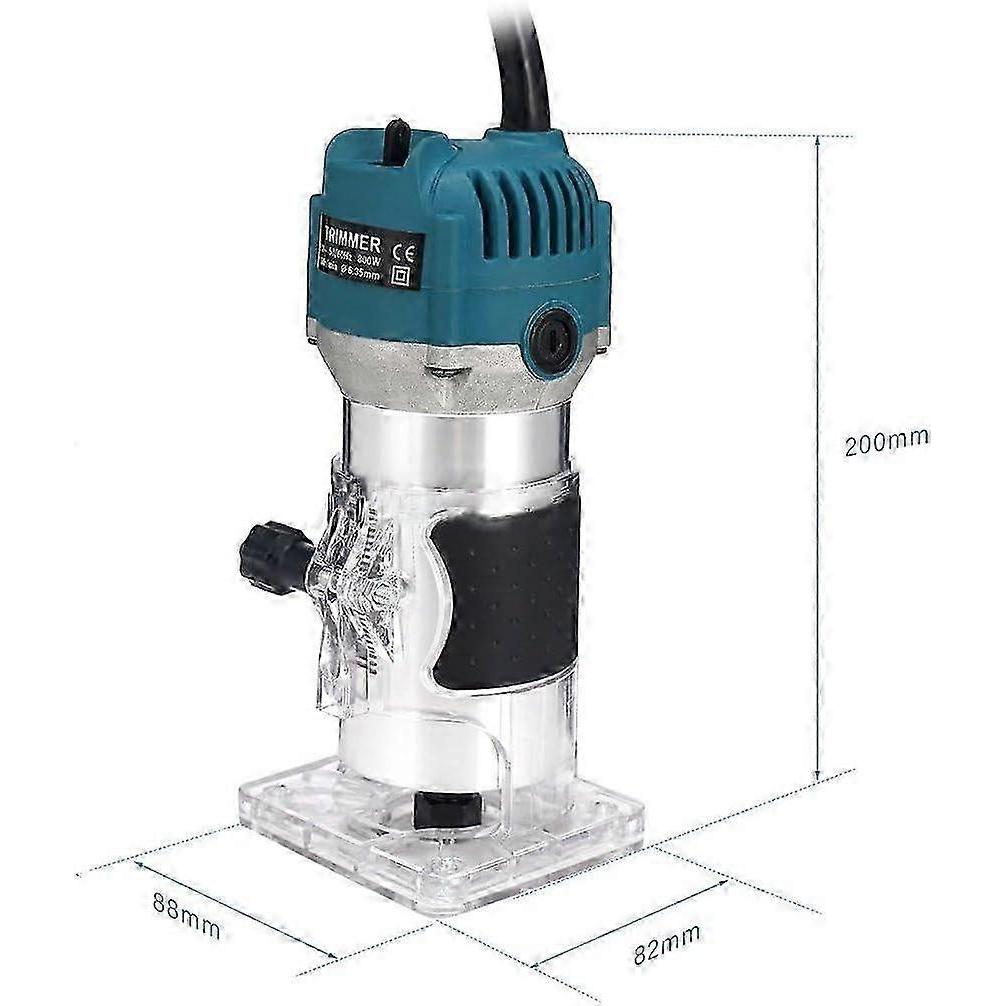110V Hand Palm Router Tool Kit, 800W Power with 30000RPM High Speed, Includes 15 1/4" Router Bits Set