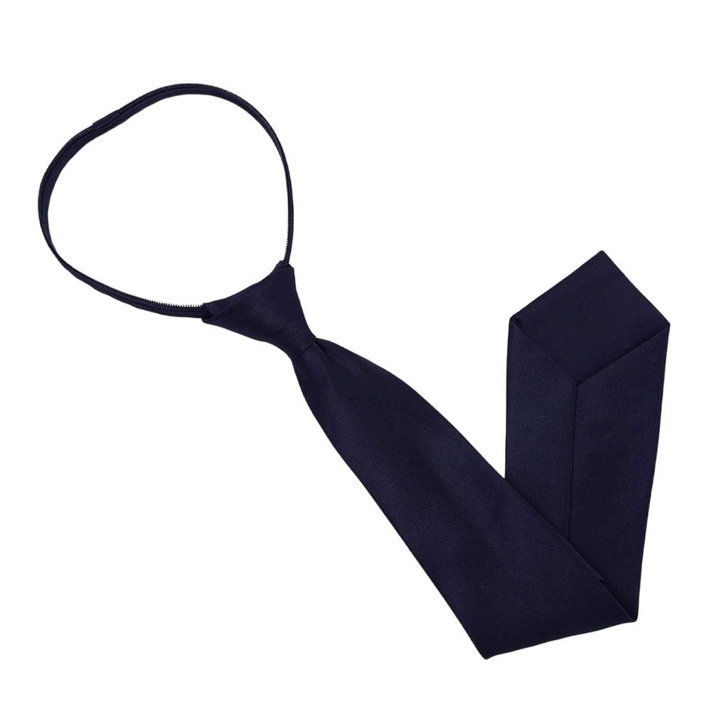 Unisex Schwarze Einfache Reißverschluss Krawatte Zum Anstecken Schlicht Elegant All-Match Faulenzer Krawatte Für Männer Frauen Schüler Uniform