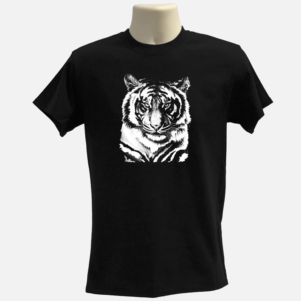 Tiger Head T Shirt Graphic Print Animal print Tee wildlife Tshirt S