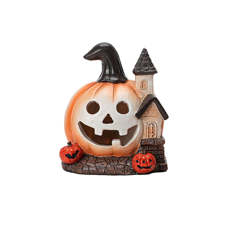 Halloween Horror Pumpkin Haunted House Creative Decoration Resin Ornament