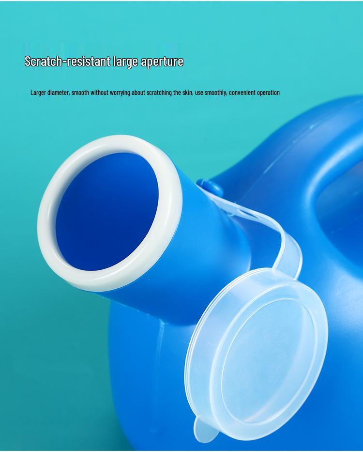 Men's 2000ML Large Plastic Urinal Bedpan with Tube, Scale, and Lid