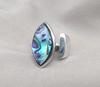 Abalone Shell Sterling Silver Ring: Adjustable Boho Statement Jewelry