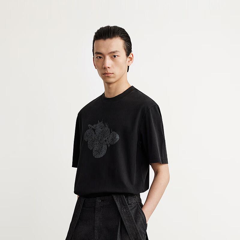 CROQUIS Men's 2025 Summer H-Fit Round Neck Short Sleeve T-Shirt