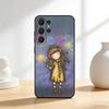 CUTE S-Santoro G-Gorjuss Series Phone Case For Samsung S26,S25,24,23,22,30,21,10,9,Ultra,Plus,Lite,FE Soft Black Case