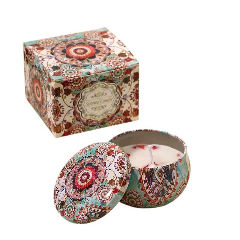 Southeast Asia Osmanthus Scented Candle Gift Set - Soy Wax Dried Flower Tin