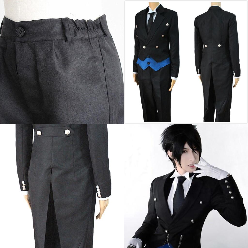 Exquisite Black Butler Kuroshitsuji Sebastian Michaelis Uniform Cosplay Costume Suit