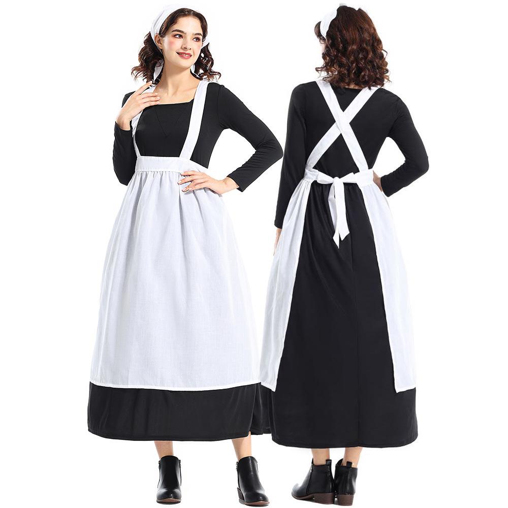 Costume Cosplay di Halloween, vestito da fattoria europeo, costume da palco per cosplay da cameriera di caffetteria
