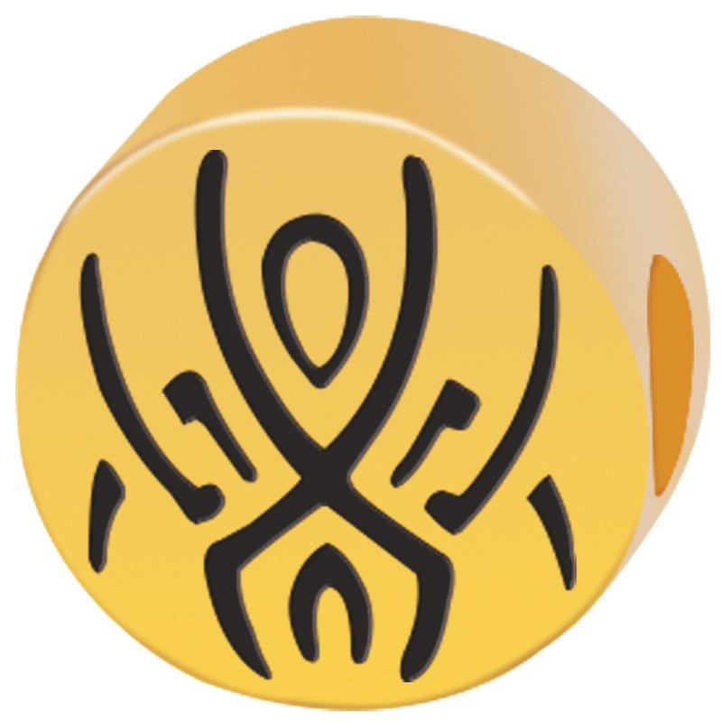 Gold Sand Men's Totem Tattoo Beads: Black Cool DIY Bracelet Accessories