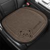 1pc Cartoon Bear Car Seat Cover Linen Anti-Slip Breathable Auto Single Pad Universal Car Square Seat Rear Seat Back Cushion