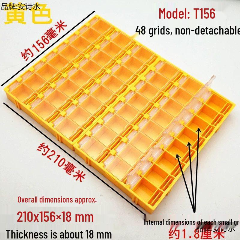 SMT Patch Electronic Organizer: Resistor & Capacitor Grid Plastic Box