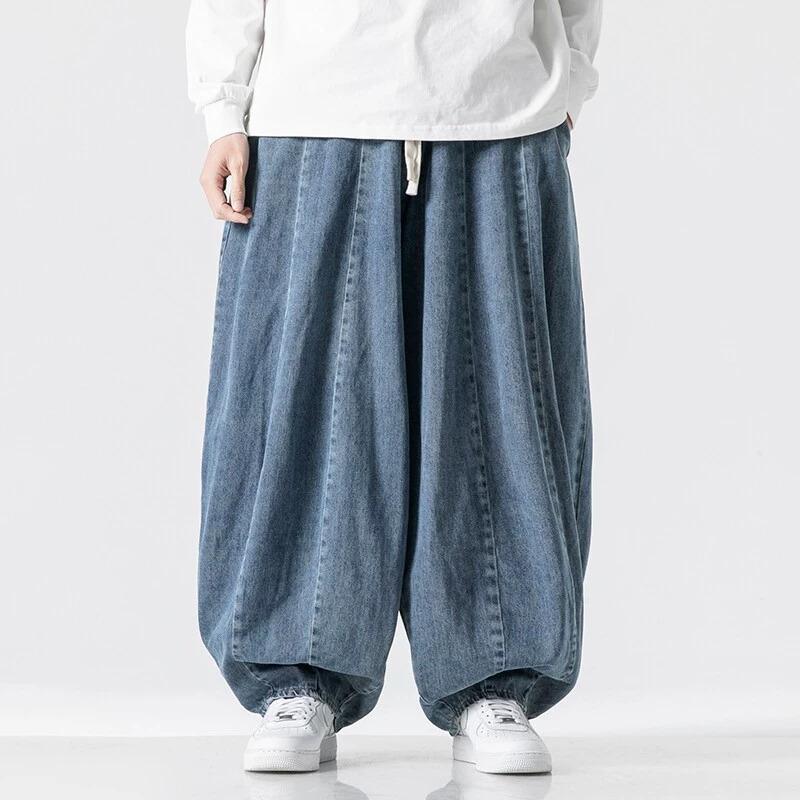 2026 Neue Herren Übergröße Japanischer Stil Locker Harem Gerade Bein Weites Bein Freizeit Hose
