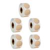 1/3/5Roll Kraft Round Paperblank Self-adhesive Sealing Gift Round Stickers Home Packaging Seal Labels Household Jar Bottle Label