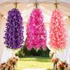 50Cm Artificial Wisteria Vine Hanging Flower Silk Floral Garland Wedding Home Ceiling Decoration Indoor Decorative Plastic Plant