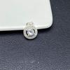 Round Zircon Diamond Pendant for DIY Crystal Jewelry and Beading Bracelet Rope.