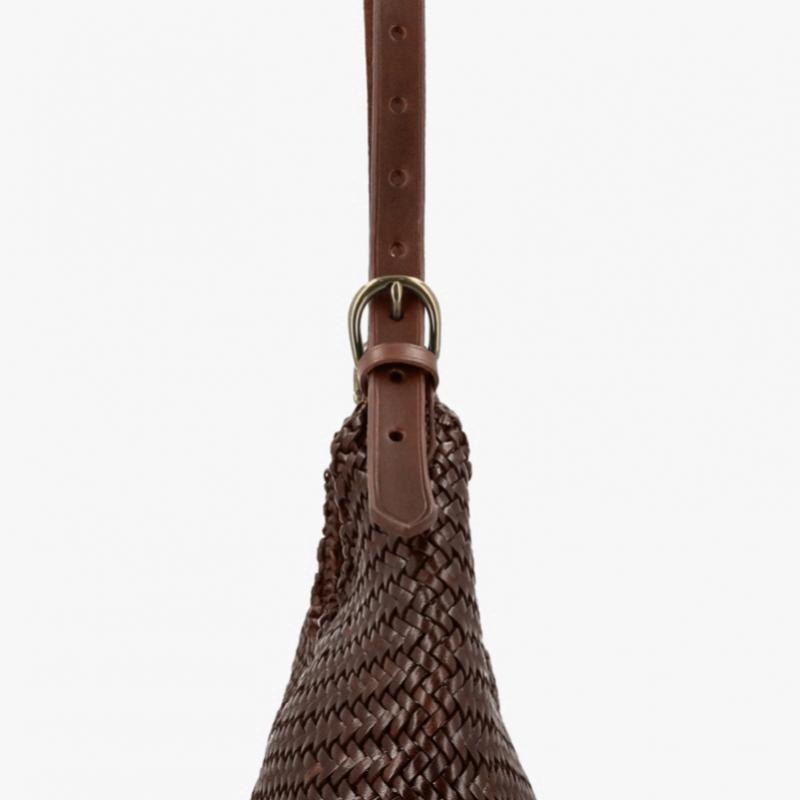 Dragon Diffusion Luna Meza Shoulder Bag Dark Brown 8021