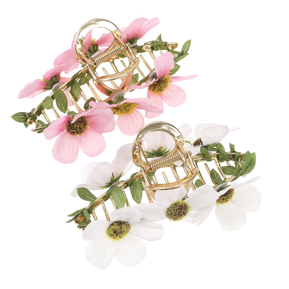 Artificial Six Flowers Hair Claw Fashion Hair Clips Hairpin Spring Summer Hair Accessories  For Women Girl