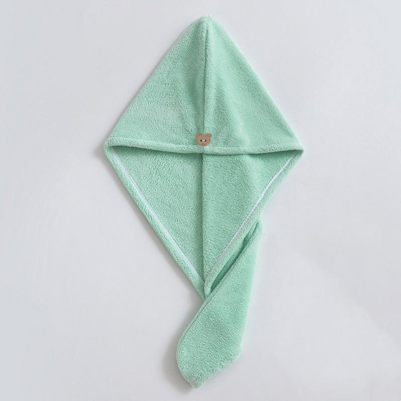 Microfiber Hair TowelSuper Absorbent Hair Towel .Care Cap with Button.Wrap Fast Drying Hair Wraps for .Women Bathroom Accessori