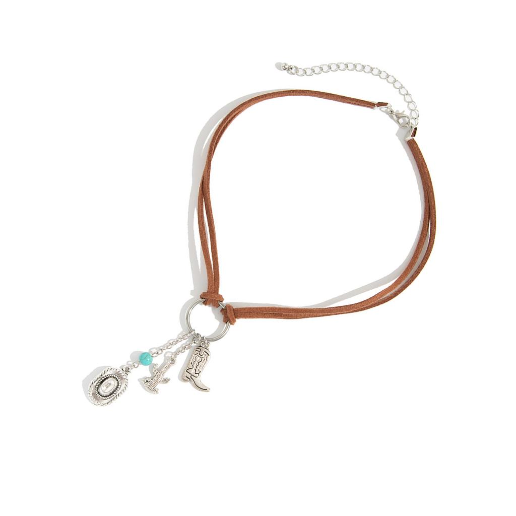 Stylish Cowboy Theme Necklace Fashion Cowboy Necklace Bohemian Necklace Perfect for Casual Wear and Rock Fashion