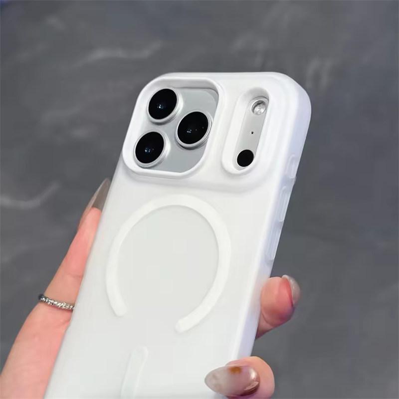Luxuriöse Candy-Farbe Mattes Handyhülle für iPhone 11-17 Pro Max Plus mit MagSafe-Unterstützung