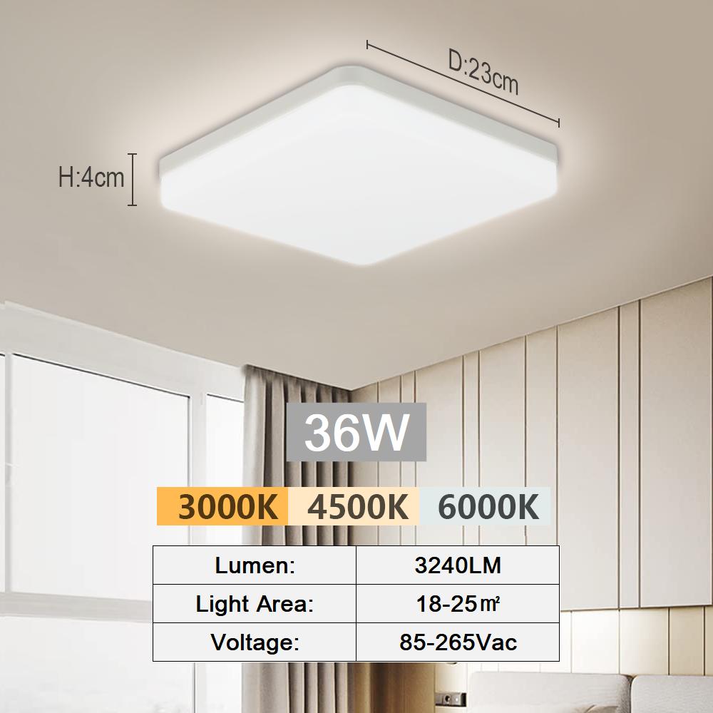 New 0.9inch Ultrathin Led Ceiling Light 20inch Large Ceiling Lamp Smart APP Brightness Dimmable For Living Room Bedroom Lighting