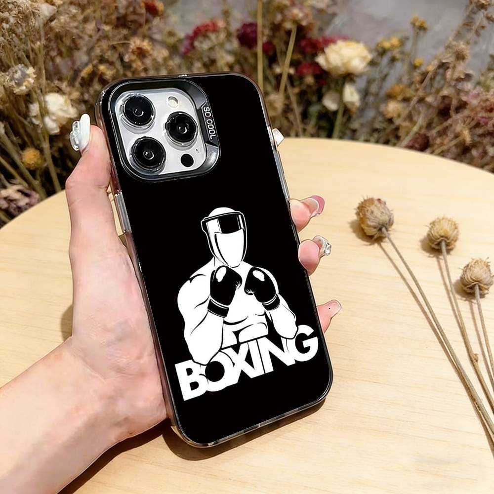 Boxing Gloves Phone Case For iPhone 17,16,15,14,13,12,11 Plus,Pro Max,XS,Colorful Silver Phone case Funda Cover