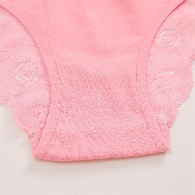 FINETOO Women Sexy Lace Panties Low-Waist Solid Color Floral Underwear Soft and Breathable Lingerie