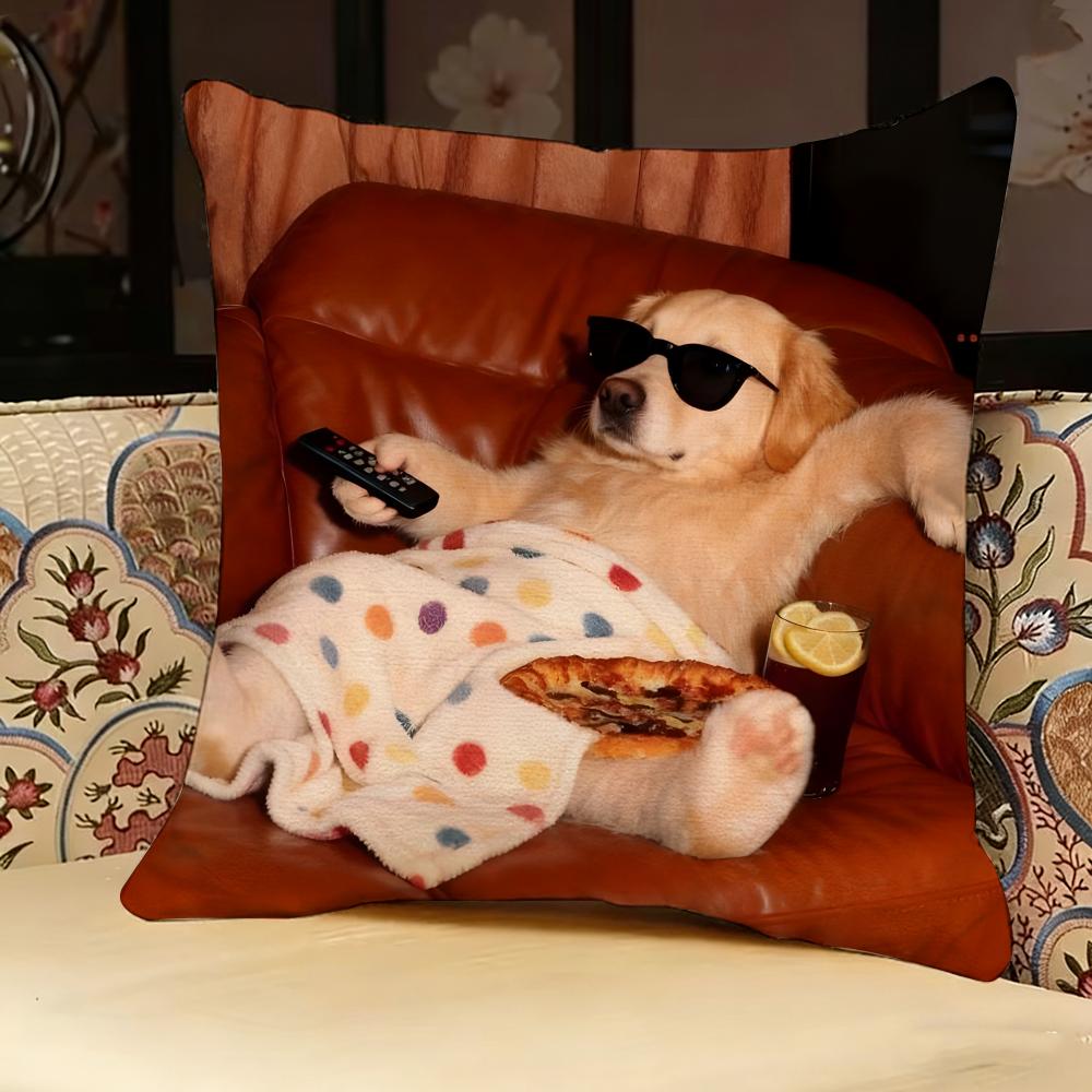 Dog Funny MEME Pillow Case Pillowcase Doublesided Printed Sofa Cushion Bedroom Headboard Pillow