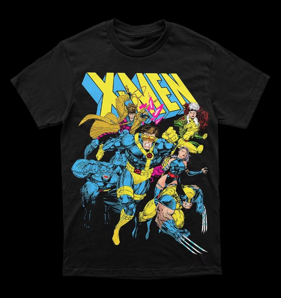 

2026 new Retro XUnisex superhero comic fun gift fitness pattern pure cotton Unisexs and Womens universal printed Tshirt XL