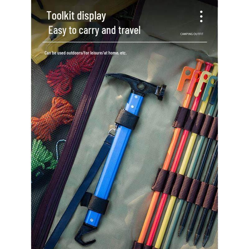 Jun Ding Ying Red Multifunctional Aluminum Camping Hammer