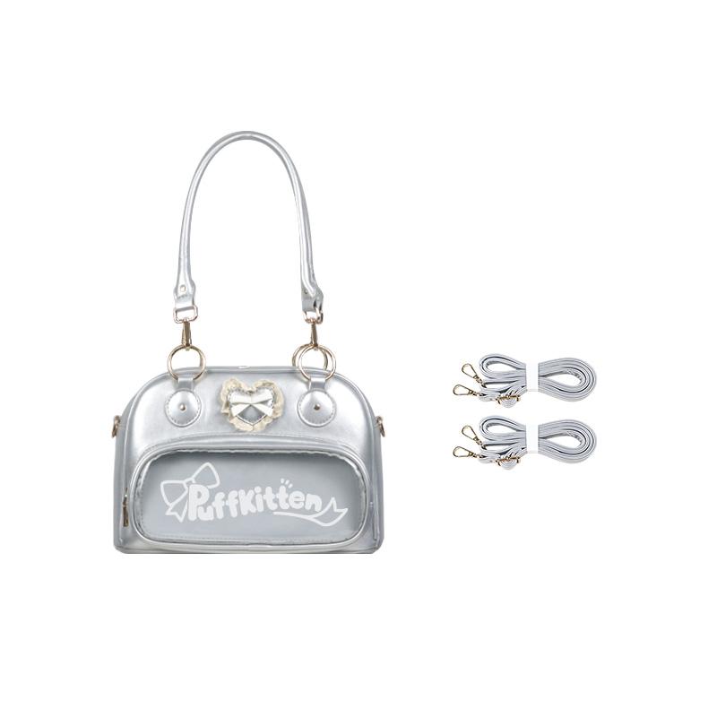 Shoulder Transparent Ita Bags for Woman Crossbady Bag Bow Love Heart Bolsos mujer Original Sac Femme Underarm Bolsas Bolsa