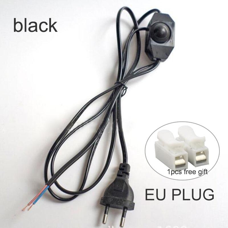 Dimmable Power Switch Cable Light Bulb Modulator Lamp Line Dimmer Controller Table Lamp Wire Ac 110V 220V Black White Eu Us Plug