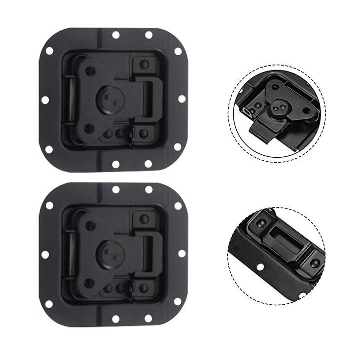2pcs Heavy-Duty Butterfly Locks Spring Loaded Recessed Butterfly Latch For Airline Cases Wooden Boxes Briefcases