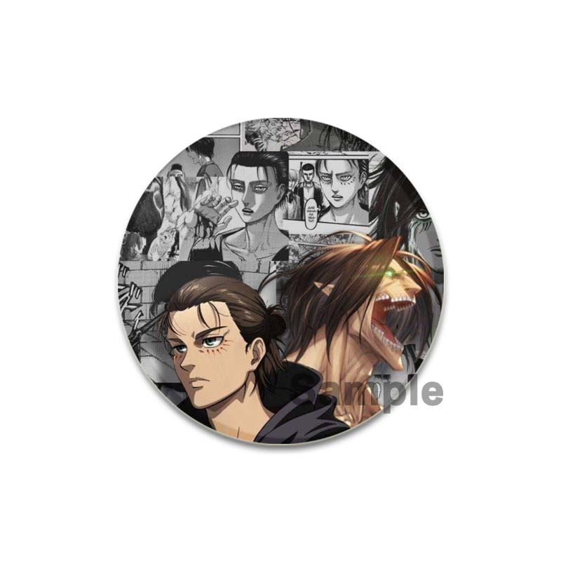 32/44/58mm Eren Yeager Ikony Pin Ručně vyráběná Brož Na Oblečení Kreslený Cosplay Odznak Batoh Dekorace Šperky Dárek