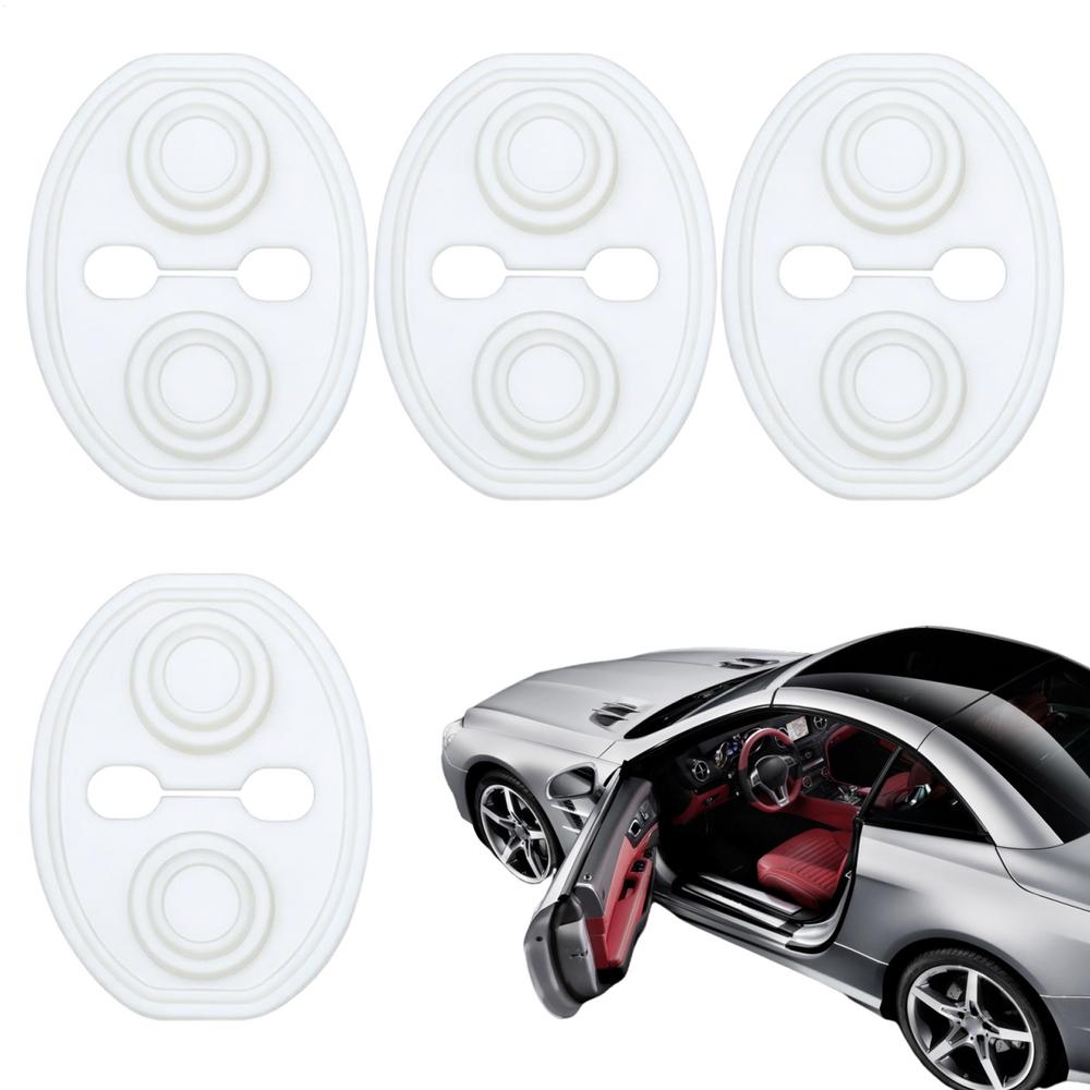 Automotive Silicone Door Lock Cover Guard Stopper Door Lock Buckle Cover Silent Vehicle Pad Stable Exterior Accessories For