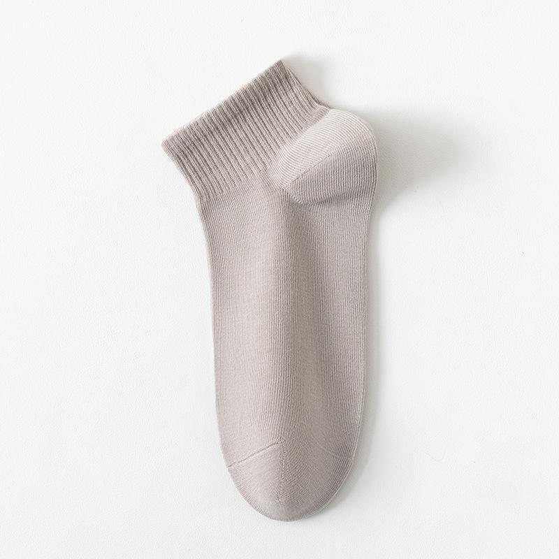 Men's Socks, Solid-color Cotton Socks, Summer Anti-odor, Sweat-absorbing, Antibacterial, Spring and Summer Thin Breathable Short Socks