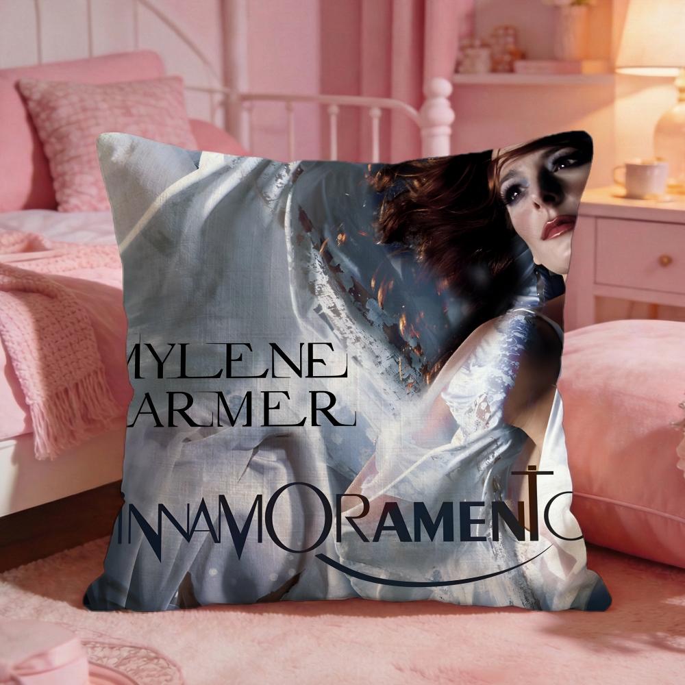 Singer MMylene Farmer Cushion Cover Premium Comfort Reversible Pillow Cove Two In One Design For Any Room Car Interior