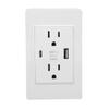 8pcs USB Outlets 15 Amp Wall Outlets Receptacles with USB Type C Ports Plug Outlets White Concealed 118 Type