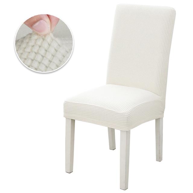 Jacquard Dining Chair Cover Stretch Anti -Dirty Chair Covers For Wedding Hotel Banquet Room Elastic Seat Slipcover 1 2 3 4pcs for Home