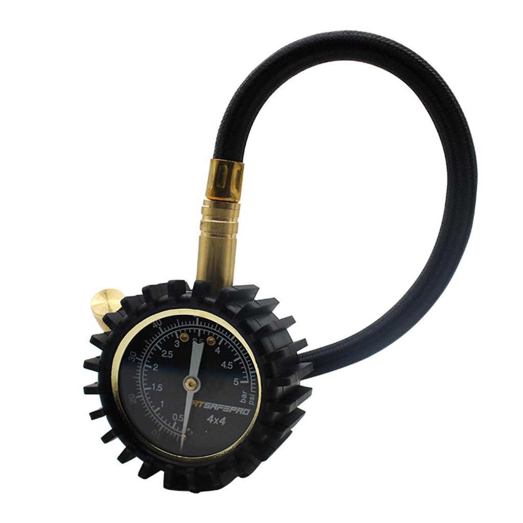 ATsafepro Reifenentlüfter mit Manometer 75 Psi 2 in 1 Professionell Schnellentleerung Spezielles Ventil für 4x4 Große Offroad-Reifen auf Jeep