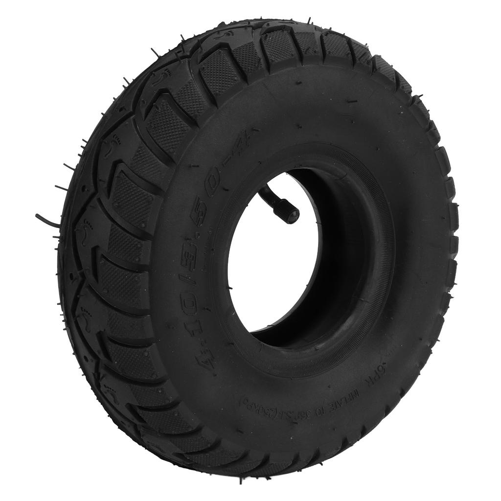 10 Inch 4.10 3.50‑4 Inner Tube Tire with Bent Valve 4.10 3.50‑4 Rubber Inner Outer Tyre Pneumatic Tire Replacement