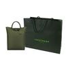 Longchamp Le Pliage Green Logo Embroidered Flap Tote Bag Women Tote Forest-Green 10168919479