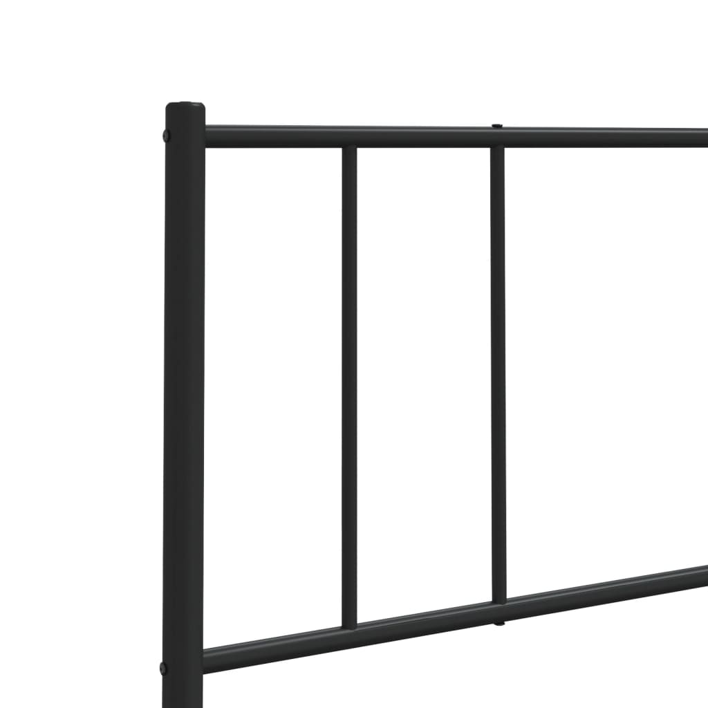 Vidaxl Metalowe Wezgłowie, Czarne, 80 Cm