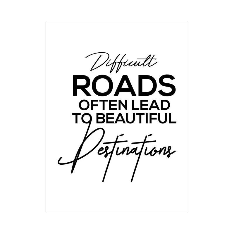 Minimalism English Sentences Inspirational Words Poster Canvas Print Painting Wall Art Picture Living Room Office Decor