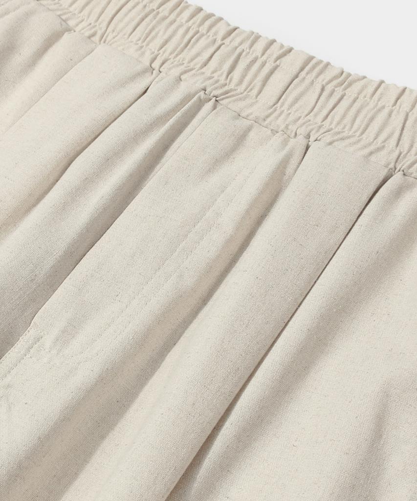 INDUST Semi-Wide Single-Pleat Linen Pants_5 Colors