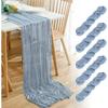 1PCS/10PCS 90*180cm Voile Cheesecloth Table Runner Semi-Sheer Gauze Dining Table Decoration for Wedding Brithday Party Christmas